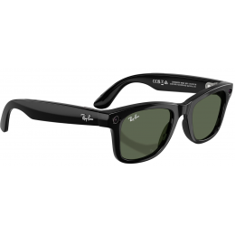 Умные очки Ray-Ban Meta* Wayfarer Gen 2 Shiny Black, Солнцезащитные линзы G-15 Green (RW4012), размер L